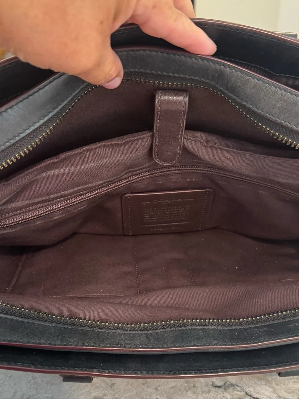 Coach Graham Slim Briefcase in Black Signature Canvas #589